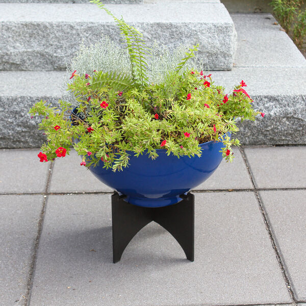 Norma I French Blue Planter with Flower Bowl, image 10
