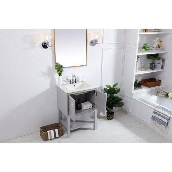 Mason Gray 25-Inch Vanity Sink Set, image 4