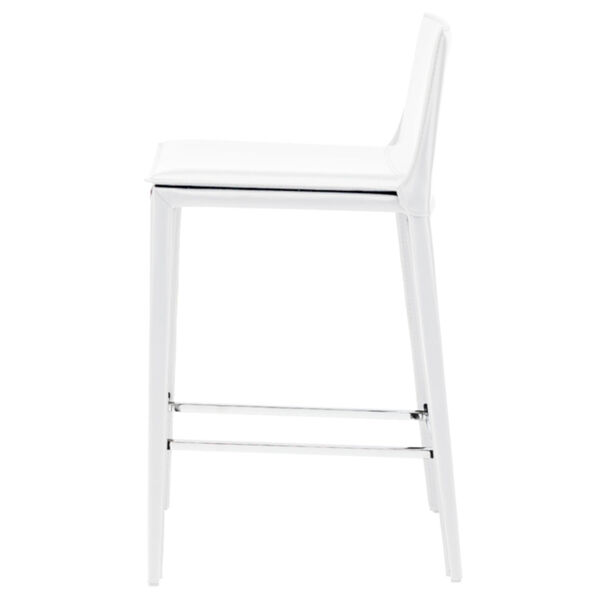 Palma White and Silver Counter Stool, image 3
