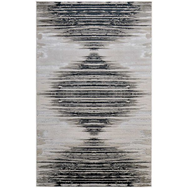 Micah Black Silver Taupe Area Rug, image 1