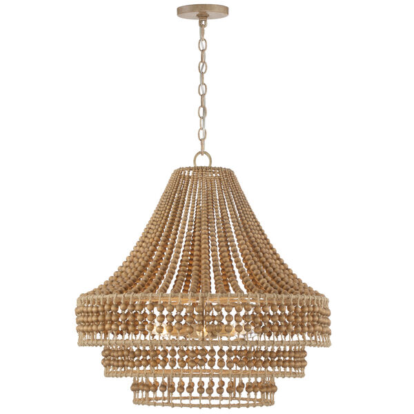 Silas Burnished Silver Six-Light Chandelier, image 1