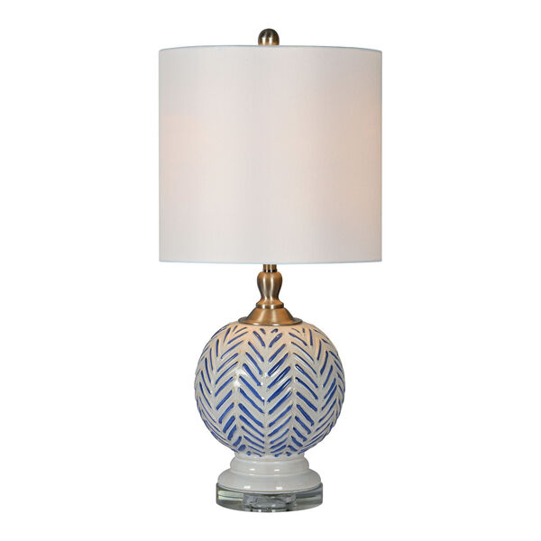 Lulu Blue and White One-Light 25-Inch Table Lamp Set of Two, image 1