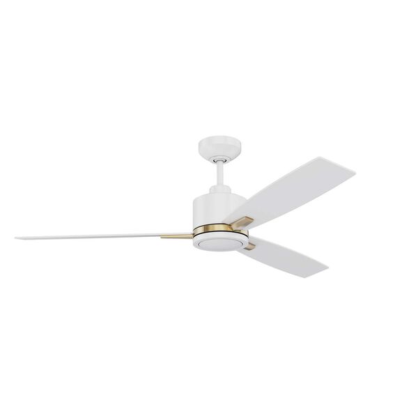 Nuvel White Oilcan Brass 52-Inch Integrated LED Ceiling Fan, image 3