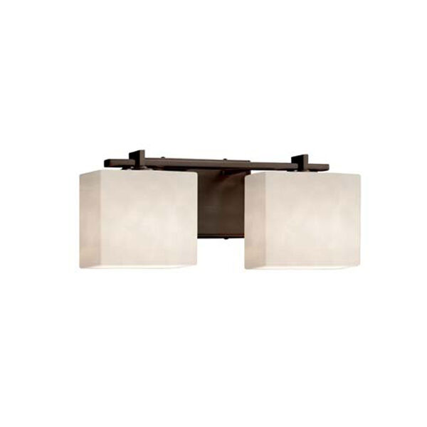 Clouds - Era Dark Bronze Two-Light Bath Bar with Rectangle Clouds Shade, image 1