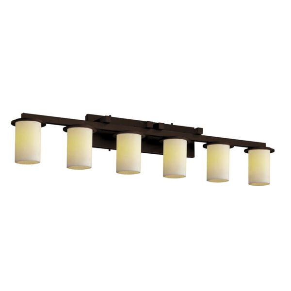 CandleAria Dark Bronze and Cream Six-Light LED Bath Vanity, image 1