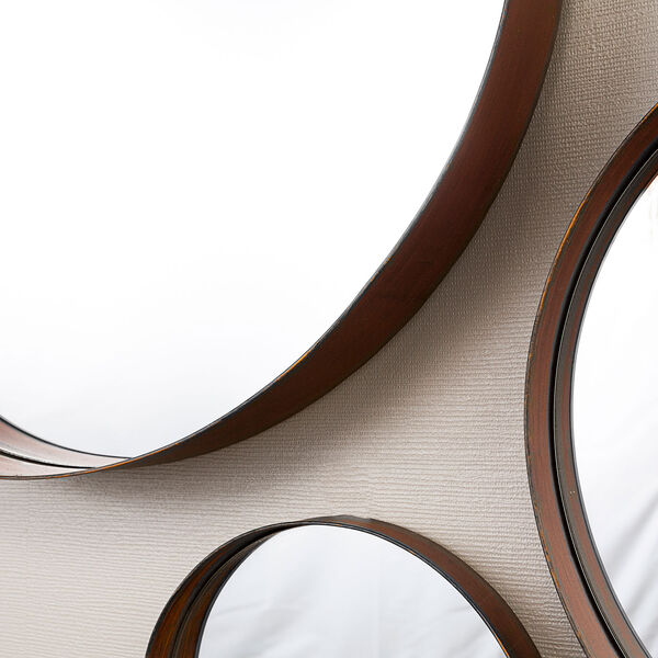 Banded Round Copper Mirrors - Set of 3, image 3