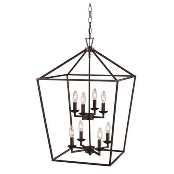 Lacey Oil Rubbed Bronze 19-Inch Eight-Light Pendant, image 1