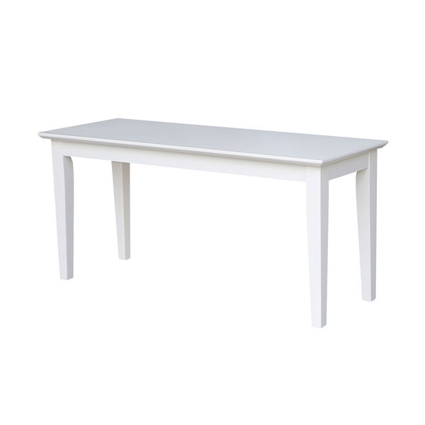 Shaker Styled Bench in White, image 1