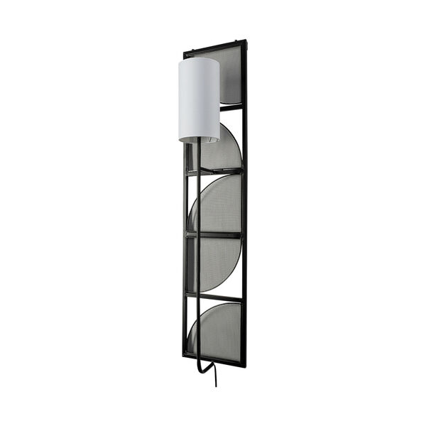Navin Black and White One-Light Rectangular Wall Sconce, image 1