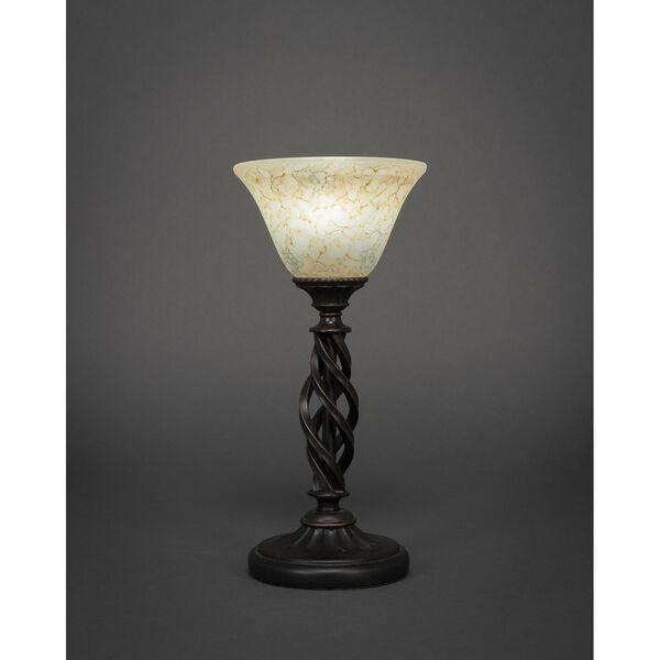 Elegante Dark Granite Mini Table Lamp with Italian Marble Glass, image 1