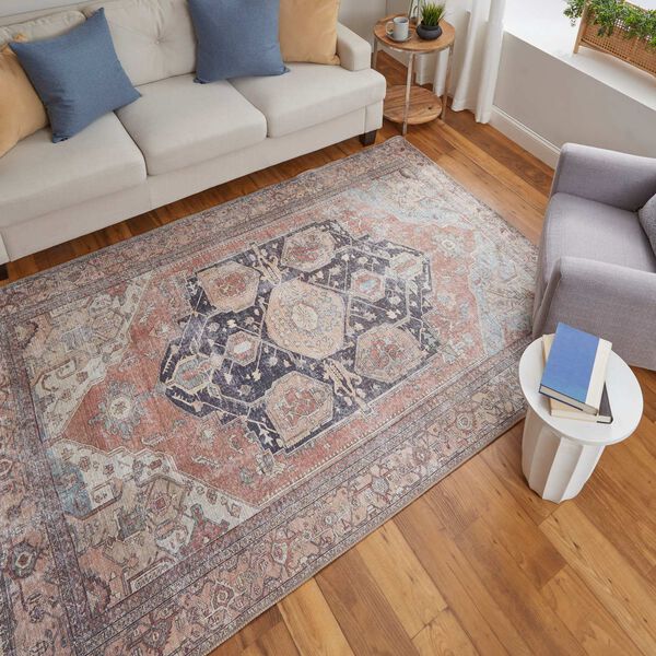 Percy Orange Brown Taupe Area Rug, image 4