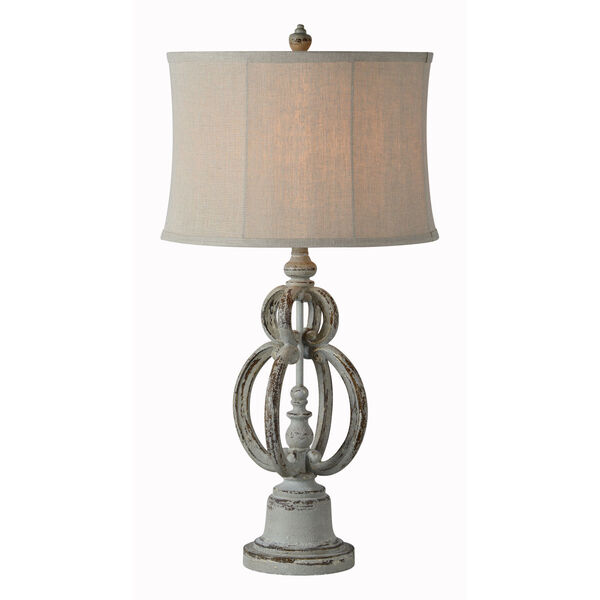 Tanner Distressed Light Gray One-Light 33-Inch Table Lamp Set of Two, image 1