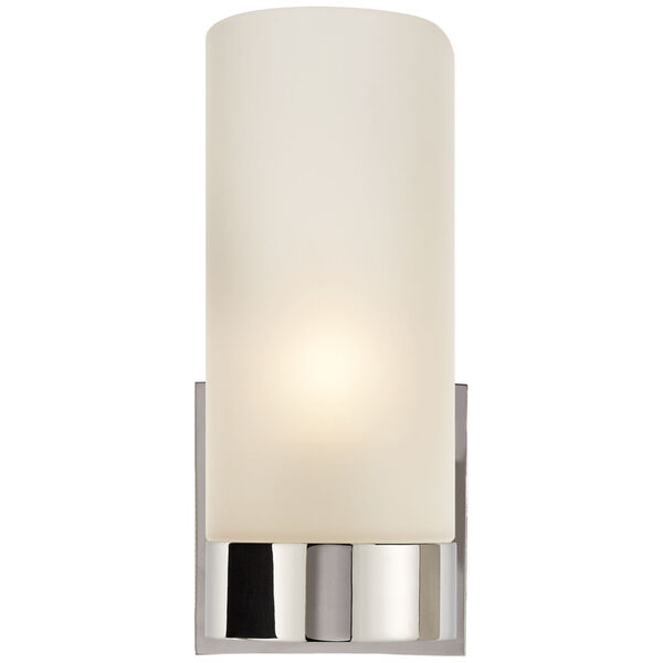 Urbane Sconce in Polished Nickel with Frosted Glass by Barbara Barry, image 1
