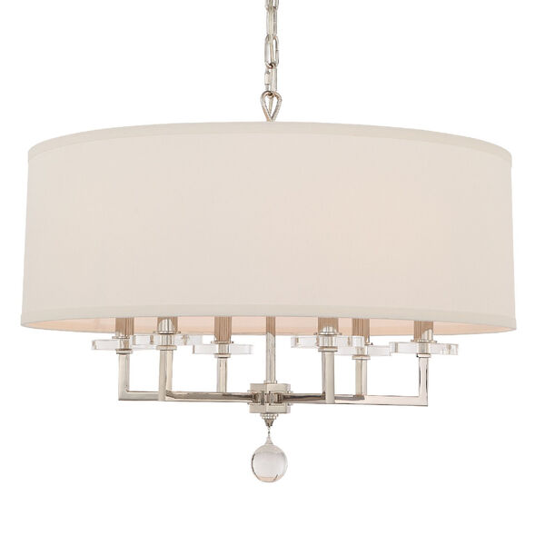 Paxton Six-Light Polished Nickel Chandelier, image 1