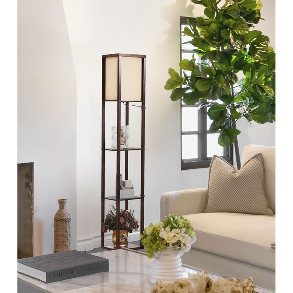 Maxwell LED Floor Lamp with Shelf, image 4