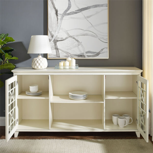 Faye Antique White Two Door Sideboard, image 3