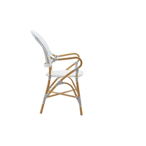 Alu Affaire Isabell White, Cappuccino and Almond Outdoor Dining Arm chair, image 3