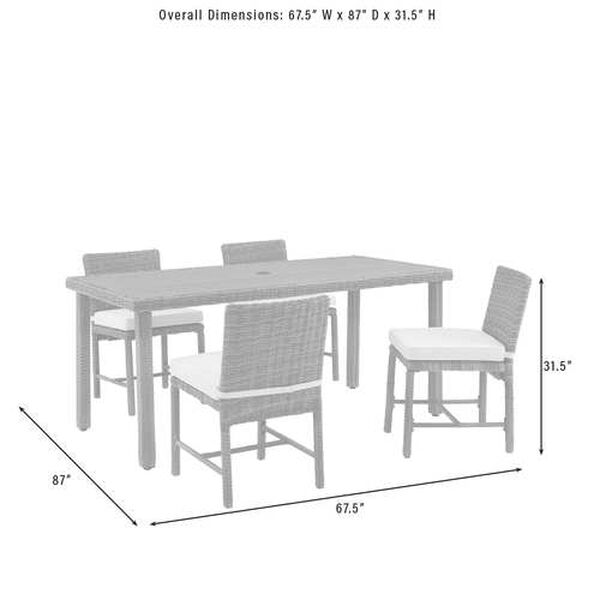 Bradenton Five-Piece Outdoor Wicker Dining Set, image 3