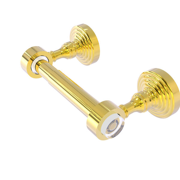 Pacific Grove Polished Brass Two-Inch Two Post Toilet Paper Holder, image 1