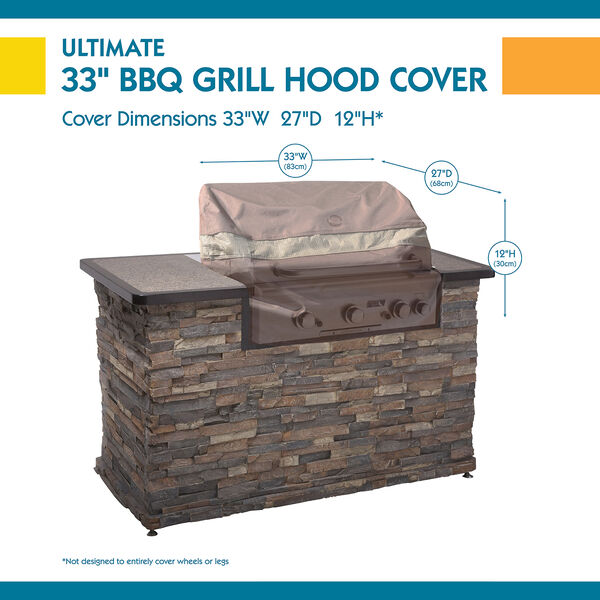 Ultimate Mocha Cappuccino 33 In. BBQ Hood Cover, image 3