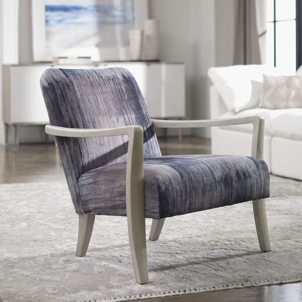 Watercolor Gray Accent Chair, image 2