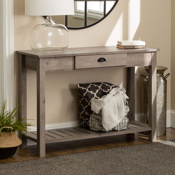 48-Inch Country Style Entry Console Table - Gray Wash, image 3