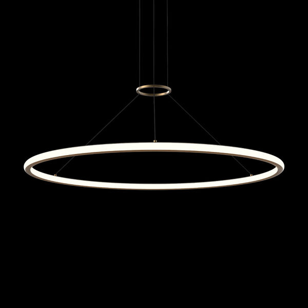 Luna Painted Brass 48-Inch Two-Light Round 3000K LED Pendant, image 3
