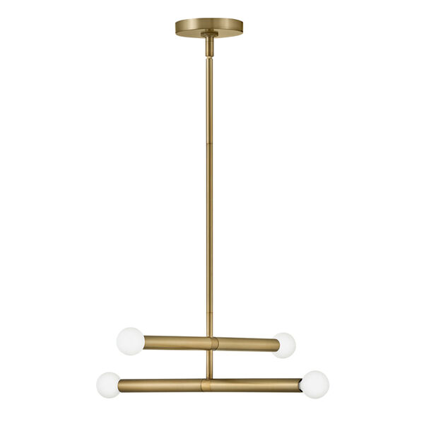 Millie Lacquered Brass Four-Light Pendant, image 1
