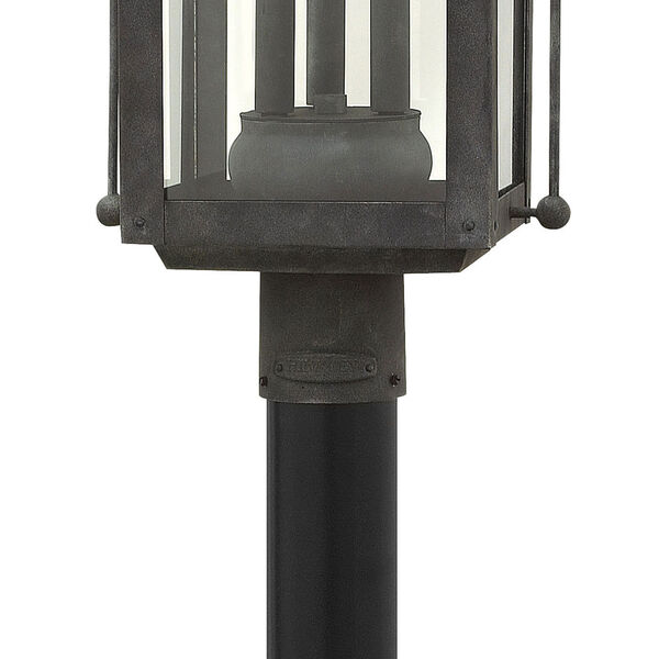 Anchorage Aged Zinc 11-Inch Three-Light Outdoor LED Post Top and Pier Mount, image 2
