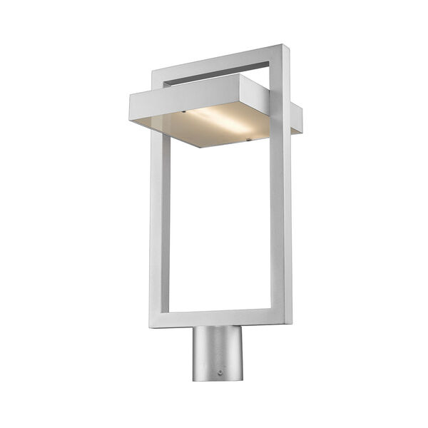 Luttrel Silver LED Outdoor Post Mount with Frosted Glass, image 2