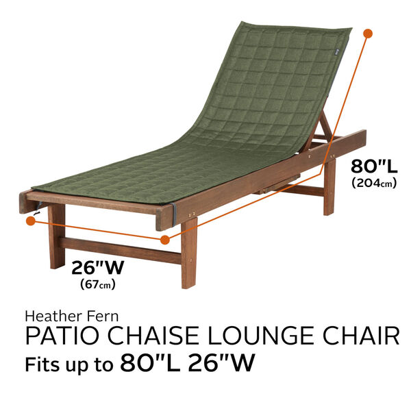 Oak Heather Fern Patio Chaise Lounge Cover, image 4