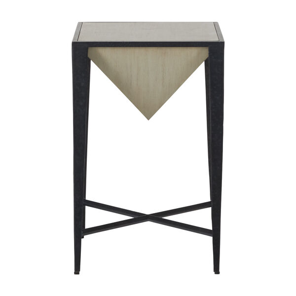 Elway Black and Cerused White Side Table, image 2