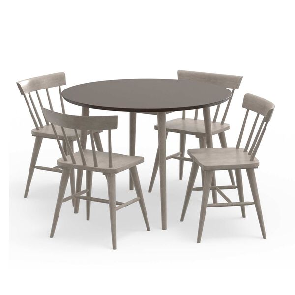 Mayson Gray Wood Five-Piece Dining with Spindle Back, image 1