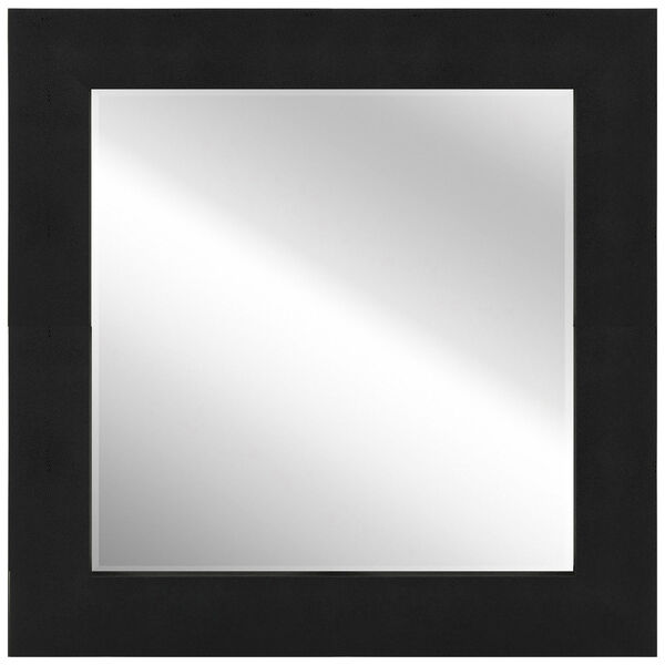 Shagreen Black 48 x 48-Inch Beveled Wall Mirror, image 2