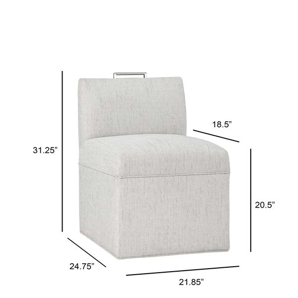 Delray Sea Oat Upholstered Castered Chair, image 3
