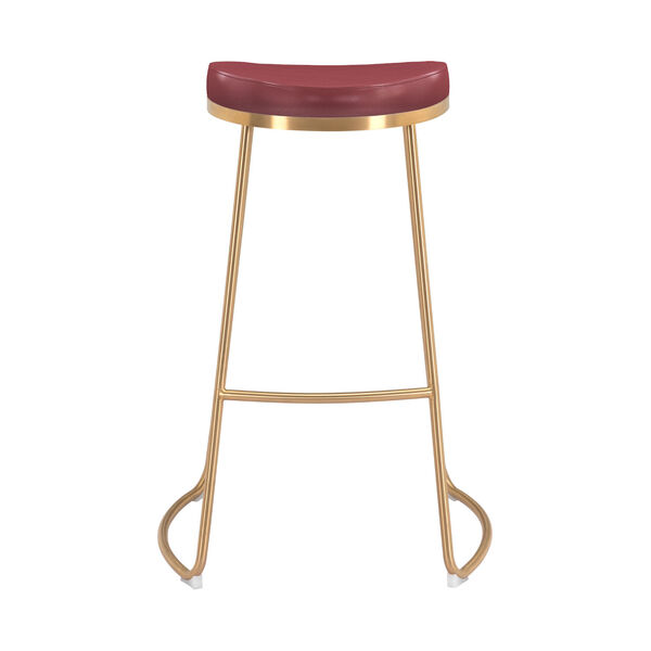 Bree Burgundy and Gold Barstool, image 4