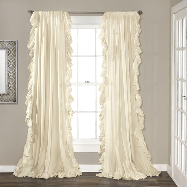 Reyna Ivory 95 x 54 In. Curtain Panel Set, image 1