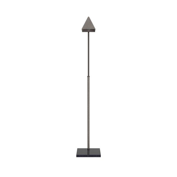 Tyson English Bronze Charcoal Leather Black Marble One-Light  Floor Lamp, image 1