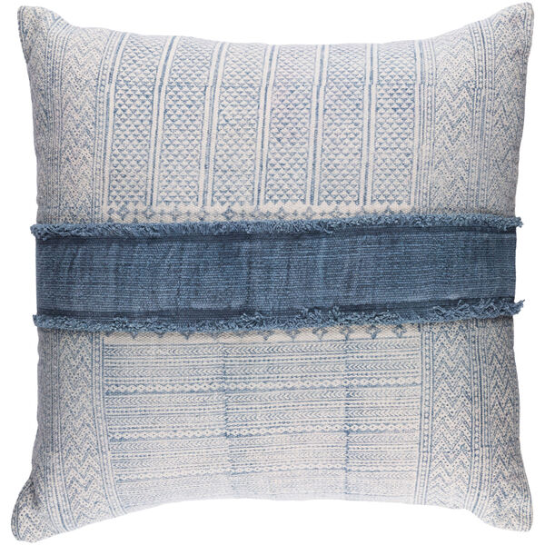 Lola Neutral and Blue 30-Inch Pillow Cover, image 1