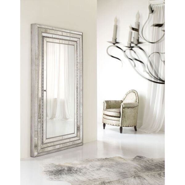 Melange Glamour Floor Mirror with Jewelry Armoire Storage, image 2