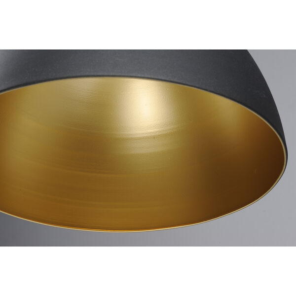 Cora Black and Gold Eight-Inch One-Light Pendant, image 4