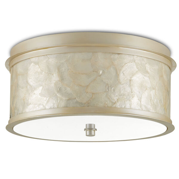 Neith Sea Pearl and Natural One-Light Integrated LED Flush Mount, image 2