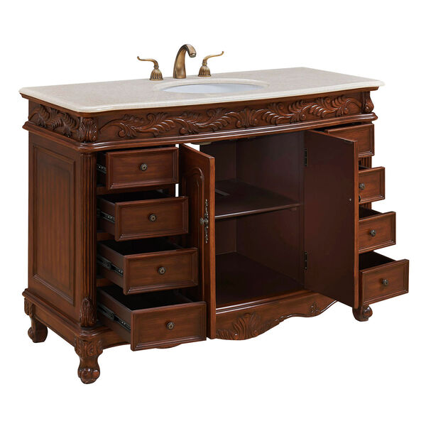 Bordeaux Teak 48-Inch Vanity Sink Set, image 4