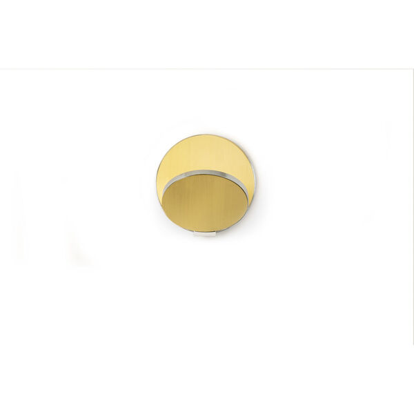 Gravy Chrome Brushed Brass LED Hardwire Wall Sconce, image 2