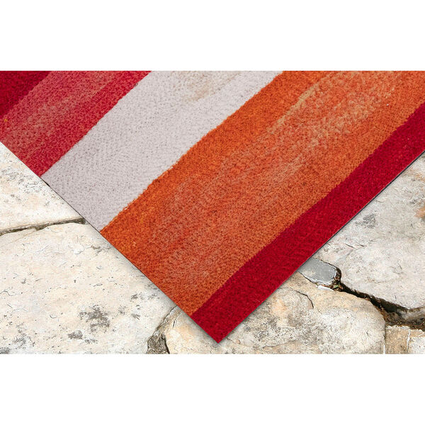 Visions II Red Painted Stripes Indoor/Outdoor Rug, image 4