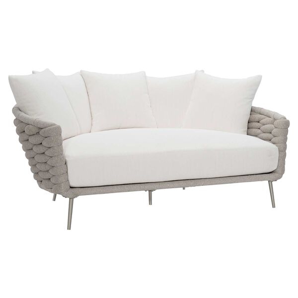 Wailea Nordic Gray and White Outdoor Daybed, image 1