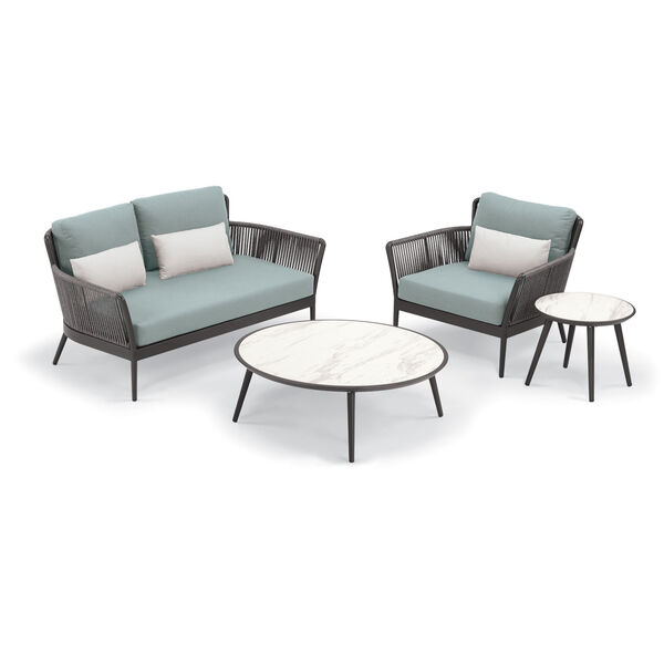 Nette Multicolor Outdoor Loveseat and Table Set with Cushion, 4-Piece, image 1