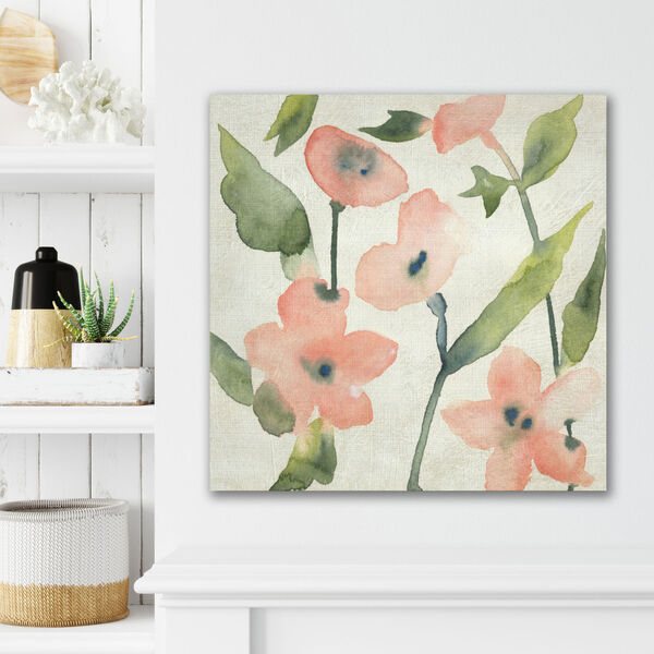Blush Pink Blooms I Gallery Wrapped Canvas, image 1