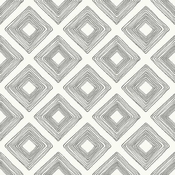 Diamond Sketch Black and White Wallpaper - SAMPLE SWATCH ONLY, image 1