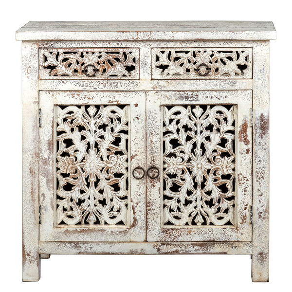 Evelyn Antique White Two Door Buffet, image 2